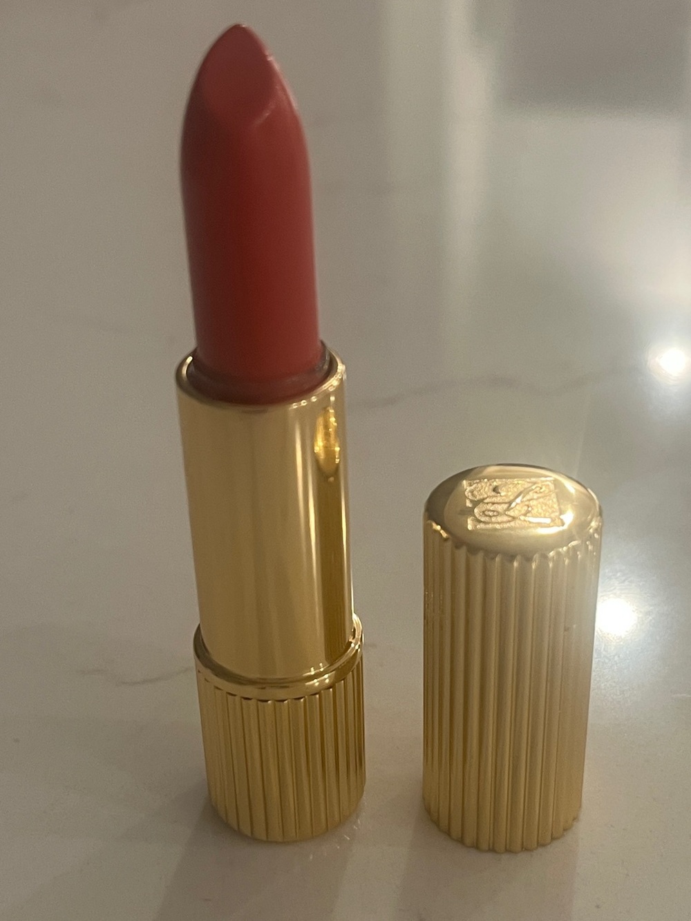 New Estee Lauder Spiced Coral 31 Pure Color Long Lasting Lipstick NEW!